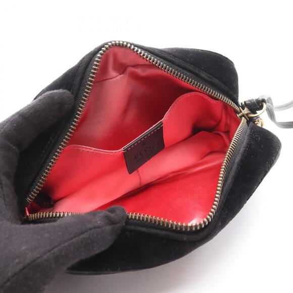 GUCCI Black Leather GG Marmont Shoulder Bag - Picture 3 of 9